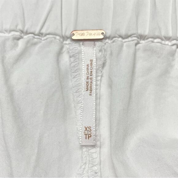 FREE PEOPLE Show Me Some Shoulder Crisp White Cotton Tunic Blouse Size XS - Picture 7 of 8